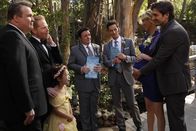 Modern Family – L-R: Cameron Tucker (Eric Stonestreet), Mitchell Pritchett (Jesse Tyler Ferguson), Lily Tucker-Pritchett (Aubrey Anderson-Emmons), Pepper Saltzman (Nathan Lane), Ronaldo (Christian Barillas), Sal (Elizabeth Banks), Eddie (Michael Rupnow)