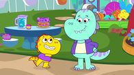 Tim Rex im All – v.li.: Tim Rex, Grandma Rex