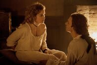 Gefährliche Liebschaften – Camille (Alice Englert, l.); Valmont (Nicholas Denton, r.)