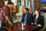 Stumptown – L-R: Tookie (Adrian Martinez), Detective Miles Hoffman (Michael Ealy) and Dex Parios (Cobie Smulders)