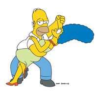 Die Simpsons – (18. Staffel) - Ein Tänzchen in Ehren, kann niemand verwehren: Homer (l.) und Marge Simpson (r.) ...