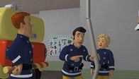 Feuerwehrmann Sam – Elvis war beim Einparken abgelenkt. Jetzt ist die Feuerstange kaputt.