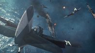 Lost Ships – Curtiss SB2C Helldiver der US Navy greifen das japanische Schlachtschiff Yamato an (CGI-Animation).