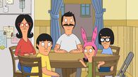 Bob's Burgers – Tina allows Tammy to spend Spring Break with the Belchers in the "Sleeping with the Frenemy" episode of Bob's Burgers (in the picture, l-r: Linda, Gene, Bob, Louise, Tina).