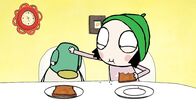 Sarah & Duck – Sarah und Duck lieben es zu frühstücken, aber Duck hat verschlafen und sein Toast ist jetzt kalt.