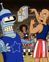 Futurama – Bender (l.) gibt sein Bestes ...