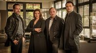Stralsund – Das Stralsunder Ermittlungsquartett von links: Max Morolf (Wanja Mues), Nina Petersen (Katharina Wackernagel), Karl Hidde (Alexander Held) und Gregor Meyer (Michael Rotschopf).