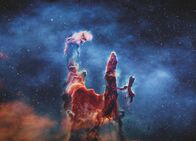 Faszination Weltall – Etwa 7.000 Lichtjahre von der Erde entfernt produziert unsere Galaxie im Adlernebel, der auch "Säulen der Schöpfung" genannt wird, neue Sterne.