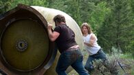 Alaskan Bush People – Gabe and Bear place water tank.