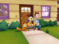 Garfield – Garfield ist wieder da! Der gefräßige, faule Kater, der am liebsten gelangweilt vor dem Fernseher sitzt oder sich eine Extraportion Lasagne einverleibt, lebt noch immer im Hause von Jon Arbuckle mit seinem Hundefreund Odie.