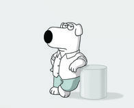 Family Guy – (9. Staffel) - Brian der Hund ist überdurchschnittlich intelligent und besitzt eine deutlich vornehmere Sprache sowie deutlich bessere Manieren als der Rest der Familie ...