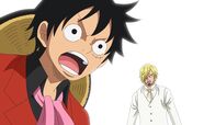 One Piece – L-R: Luffy und Sanji