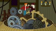 Futurama – v.li.: Fry, Leonardo da Vinci