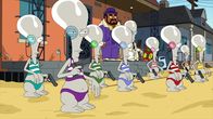 American Dad! – Hinter, l-r: Black Villain, Tearjerker