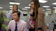 Workaholics – L-R: Jillian Belk (Jillian Bell), Anders Holmvik (Anders Holm), Zoey (Zoe Jarman)