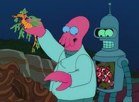 Futurama – Dr. Zoidberg (l.); Bender (r.)