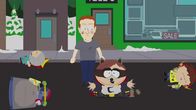 South Park – L-R: Token als "Tupperware", Kyle als "Human Kite", Mark Zuckerberg, Eric als "The Coon", Jimmy als "Fastpass"