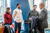 God Friended Me – (v.li.): Violett Beane (Cara), Brandon Micheal Hall (Miles Finer), Suraj Sharma (Rakesh), Cornelius Smith, Jr. (Corey).