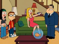 American Dad! – L-R: Hayley, Steve, Francine, Klaus, Stan
