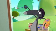Wolf – Maler Wolf macht sich ans Werk.