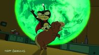 Futurama – Was hat Leelas Haustier Nibbler mit der mysteriösen grünen Sphäre zu tun, die durch Frys Hintern-Tattoo erschaffen wurde?; Was hat Leelas Haustier Nibbler mit der mysteriösen grünen Sphäre zu tun, die durch Frys Hintern-Tattoo erschaffen wurde?