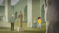 Im Labyrinth der Lügen – Ist die Staatssicherheit jetzt auch im Pergamonmuseum aktiv? Paul und Millie beobachten einen verdächtig aussehenden Mann.