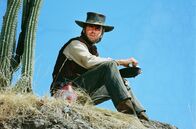 Ein Fressen für die Geier – Hogan (Clint Eastwood) missfällt es, mit ansehen zu müssen, wofür Sara die knappen Wasserreserven verwendet.