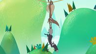 Wolf – Alfred versucht, Wolf im Griff zu behalten.