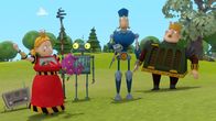 Ritter Rost – Prinzessin Magnesia ist wütend. Rösti, Prinz Protz und König Bleifuß sollen für sie ein eigenartiges Waldwesen fangen, das sie erschreckt hat.