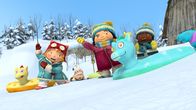 Snowsnaps' Winterspiele – Auch Kiki macht sich gut im Ponyreiten.