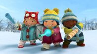 Snowsnaps' Winterspiele – Nele, Kiki und Jonas wollen den Drachen bezwingen.