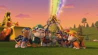 Rubble und Crew – v.li.: Wheeler, Grandpa Gravel, Auntie Crane, Motor, Mix, Charger, Rubble