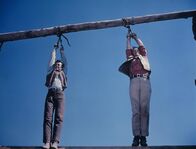 Die Comancheros – Paul Regret (Stuart Whitman) und Ranger Jake Cutter (John Wayne) stecken in Schwierigkeiten.