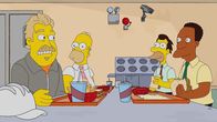 Die Simpsons – (v.l.n.r.) Fred; Homer; Lenny; Carl