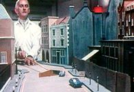 Goldraub in London – Ed (John Karlsen), der Chef, erklärt seinen Komplizen die Strategie des Überfalls auf eine Londoner Bank.