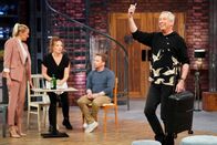 Halbpension mit Schmitz – (v.l.n.r.) Janine Kunze; Kathrin Osterode; Ralf Schmitz; Thomas Hermanns