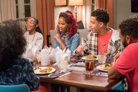 Black-ish – (v.li.): Marsai Martin (Diane Johnson), Quvenzhané Wallis (Kyra), Marcus Scribner (Andre ‚Junior‘ Johnson jr.).