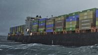 In Seenot – Das Containerschiff MSC Napoli war276 Meter lang und konnte über 60.000 Tonnen Frachtgut laden.