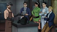 Archer – v.l.n.r.) Doctor Krieger; Cyril Figgis; Lana Kane; Sterling Archer; Ray Gillette