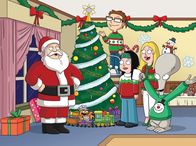 American Dad! – L-R: Stan, Klaus, Steve, Hayley, Francine, Roger