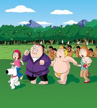 Family Guy – (v.l.n.r.) Brian Griffin; Meg Griffin; Peter Griffin; Chris Griffin; Lois Griffin; Stewie Griffin
