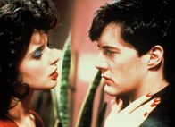 Blue Velvet – Blue Velvet Setzt ihre Verführungskünste ein: Isabella Rossellini als Dorothy Valens, Kyle MacLachlan als Jeffrey Beaumont Copyright: SRF/1986 MGM