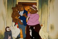 Der kleine Bär – L-R: Owl, Hen, Little Bear, Father Bear, Mother Bear, Cat, Duck