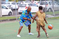 Death in Paradise – Picture Shows: (L-R) Jackson (DANTE LANGLAIS JOHN JULES) and Dwaynne Myers (DANNY JOHN-JULES)
