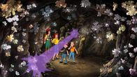 Bibi Blocksberg – Barbara und Karla treffen die beiden Kinder in der Kristallhöhle.