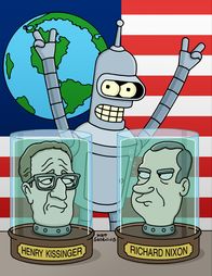 Futurama – Leela, Bender (M.) und Fry haben sich als Freiwillige für die Armee gemeldet, ohne zu wissen, dass es bald zum Krieg mit dem Planeten Spheron Eins kommt