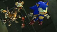 Sonic Prime – v.li.: Nine, Rebel Rouge, Renegade Knucks, Rusty Rose, Sonic
