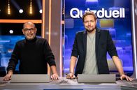 Quizduell - Olymp – Die Kandidaten des Teams "Humor": Die Komiker Bastian Bielendorfer (r.) und Hannes Ringlstetter (l.).