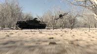 Krieg der Zukunft – Eine Drohne hat ihr Ziel, einen Panzer, erfasst.