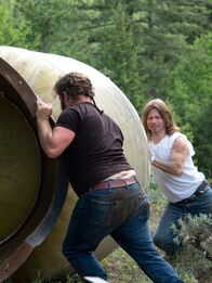 Alaskan Bush People – Gabe and Bear place water tank.